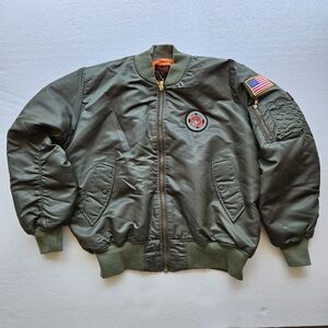 USMC Bravo Series Polyester Jacket Green Water Resistant. Great Con